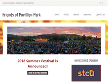 Tablet Screenshot of pavillionpark.org